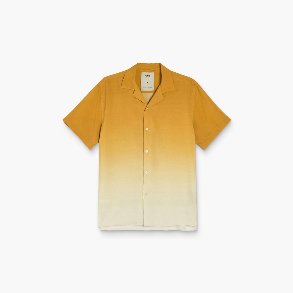 OAS Men's Casual Shirt - Mustard and Cream